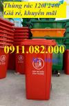 Ảnh Thùng rác chuyên sỉ giá rẻ- Thùng rác 120l 240l 660l màu xanh, cam, vàng- lh 0911082000