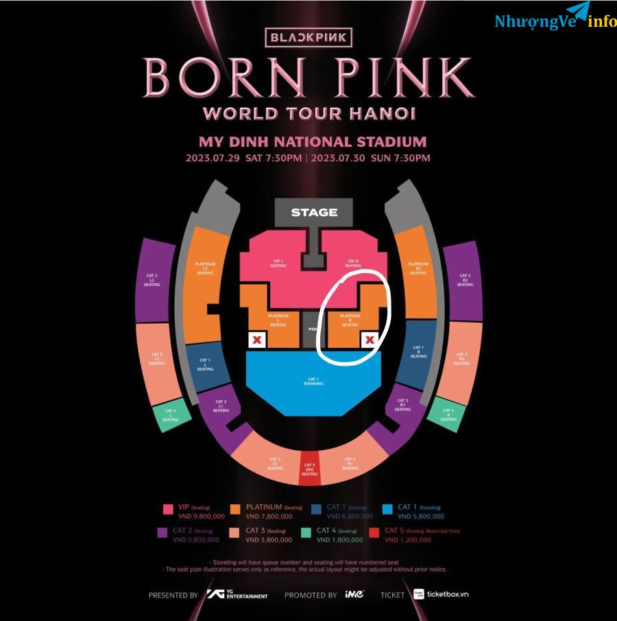 Ảnh Pass vé Concert BLACKPINK "Born Pink" Hà Nội