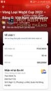 Ảnh Bán 2 vé mệnh giá 500k trận Việt Nam vs Malaysia mùng 10/10 giá rẻ bất ngờ