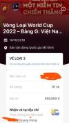 Ảnh bán 1 vé mệnh giá 300k trên VN- MALAYSIA Vip