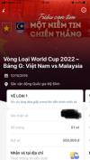 Ảnh Vé Bóng đá Viẹt Nam - Malaysia