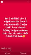 Ảnh Thái hà pass nhanh d.c uae giá 900k/1 cặp