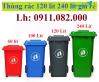 Ảnh Giá sỉ thùng rác cuối năm, thùng rác 120L 240L 660L giá rẻ-lh 0911082000