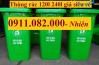 Ảnh Chuyên phân phối thùng rác nhựa giá rẻ miền tây- thùng rác 120l 240l 660l màu xanh, cam, vàng- lh 0911082000