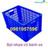 Ảnh Sọt nhựa, sọt nhựa có bánh xe, sóng nhựa hở có bánh xe, sọt nhựa lớn có bánh xe