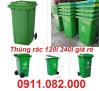 Ảnh Giảm giá khuyến mãi thùng rác giá rẻ, thùng rác 120l 240l 660l màu xanh lh 0911.082.000