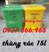 Ảnh Thùng rác nhựa HPDE 15l, thùng rác các loại, bán thùng rác đạp chân tại hà nội