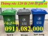Ảnh Thanh lý thùng rác nhựa giá rẻ, thùng rác 120L 240L 660L màu xanh- lh 0911082000