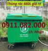 Ảnh Cung cấp thùng rác 660 lít hàng chất lượng giá rẻ- thùng thu gom rác , bánh đặc, nắp kín- lh 0911082000