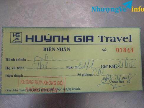 Ảnh Nhượng vé xe Sài Gòn - Nha Trang ngày 31/1