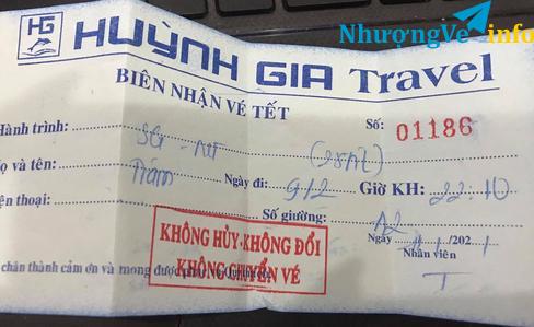 Ảnh PASS lại vé Tết Sài Gòn - Nha Trang ( tối 28AL )