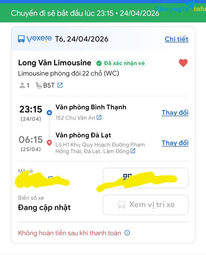 Ảnh Vé đi Sg Đà lạt