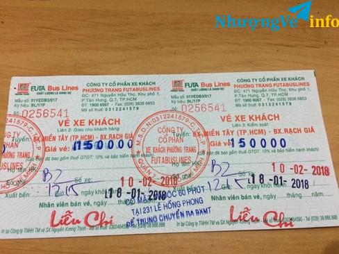 Ảnh Nhượng lại 1 vé Phương Trang, từ Sài Gòn về Rạch Giá sáng ngày 10/2 (25 tết)