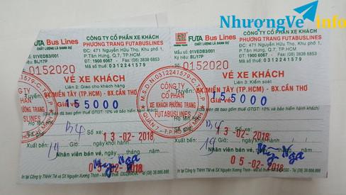 Ảnh Nhượng vé Phương Trang: Tp. HCM - Cần Thơ 19h ngày 28 âm lịch