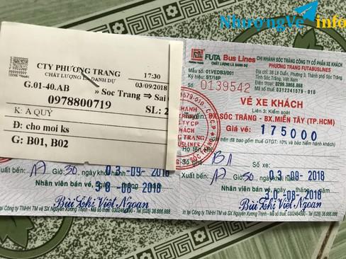 Ảnh Bán lại hai vé Sóc Trăng - tphcm ngày 3/9 chiều 5h30