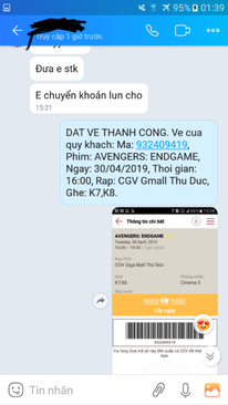 Ảnh Nhận đặt vé xem phim mọi định dạng