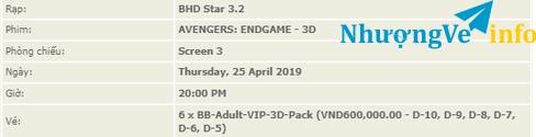 Ảnh End game suất chiếu 3D sneak show ngày 25/4