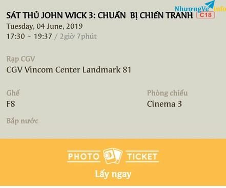 Ảnh Pass 1 vé xem phim John Wick tại CGV Landmark 81