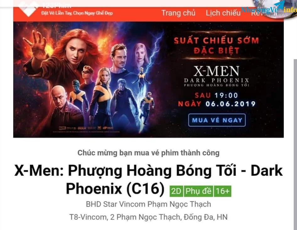 Ảnh Nhượng vé xem phim X-men