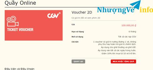 Ảnh Thanh Lý Voucher Xem Phim Tại Rạp Cgv Toàn Quốc