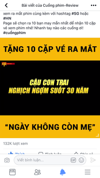 Ảnh Cặp vé công chiếu “Ngày không còn mẹ”