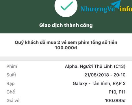 Ảnh 2 vé người thủ lĩnh galaxy tân bình