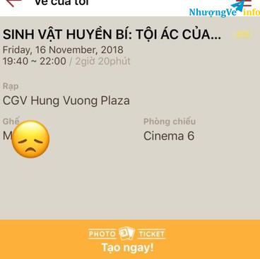 Ảnh 1 vé 2D Quái Vật Huyền Bí 2 (Fantastic Beast 2): CGV 19h40 70.000đ