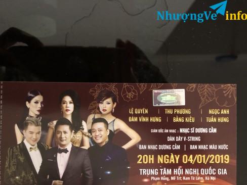 Ảnh Bán cặp vé Liveshow Xuân Tình, 04/01 - Đàm Vĩnh Hưng, Lệ Quyên, Bằng Kiều, Thu Phương