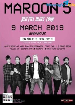 Ảnh Vé concert Maroon 5 tại Bangkok 9 tháng 3