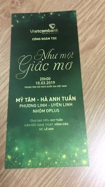 Ảnh Vé ca nhạc "như một giấc mơ" ngày 10.3