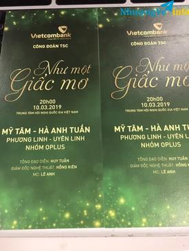 Ảnh Cặp vé VIP hàng C tầng 1 Như một giấc mơ 20h 10/3/2019. Mỹ Tâm,  Hà Anh Tuấn,  Uyên Linh ..  TTHNQG