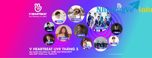 Ảnh Bán 1 cặp vé V HEARTBEAT LIVE VIP tối 29/3/2019 LIÊN HỆ 0938015837 A TÂM