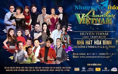 Ảnh Vé ca nhạc Âm Nhạc Việt Nam chủ đề "Huyền Thoại" ngày 13/7/2019