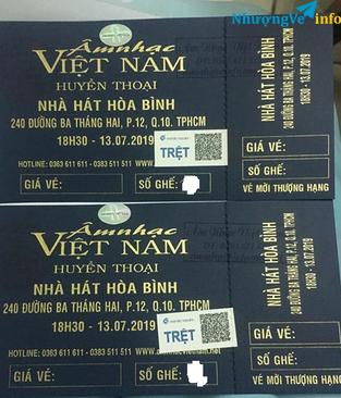 Ảnh NHƯỢNG  lại vé Liveshow: Âm nhạc Việt Nam GIÁ RẺ HƠN 1TR/VÉ