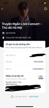 Ảnh Nhượng 2 vé Live Concert Hà Anh Tuấn (Cô Gái Và Cây Dương Cầm)