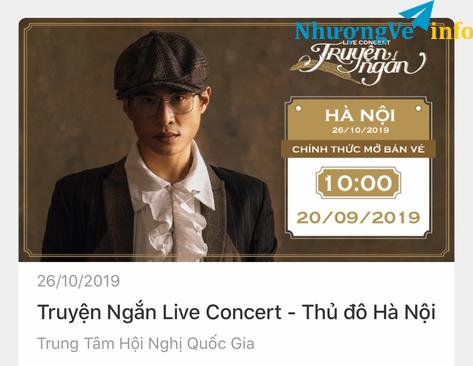 Ảnh Vé Live concert Truyện ngắn Hà Anh Tuấn Hà Nội ngày 26/10/2019