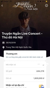 Ảnh Vé Thương em live concert - Hà Nội