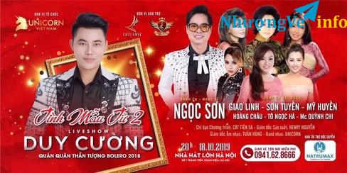 Ảnh Vé live show Duy Cường nhà hát lớn 20h 18/10