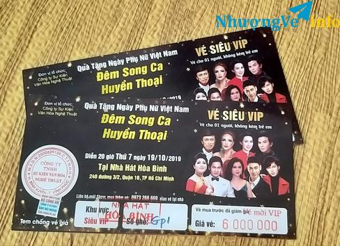 Ảnh Cần pass 2 vé siêu VIP Đêm song ca huyền thoại ngày 19/10