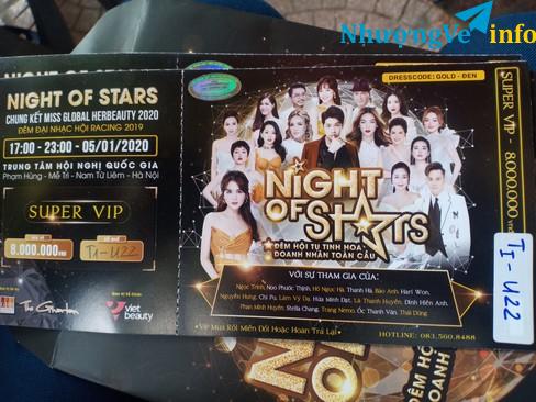 Ảnh Bán 4 vé SUPER VIP  Night of Stars ngày 5/1/2020