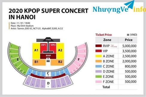 Ảnh VÉ VIP RVIP EXO VOV KPOP CONCERT tại Hà Nội