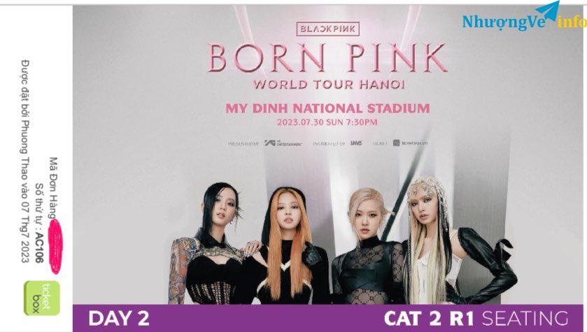 Ảnh Vé BORNPINK IN HANOI CAT2 R1 DAY 2