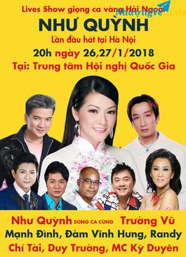 Ảnh Giá vé Liveshow Như Quỳnh 2018 tại Trung tâm hội nghị quốc gia Hà Nội