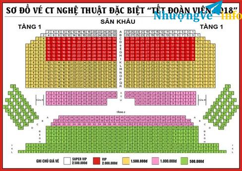 Ảnh Vé Gala Tết đoàn viên vào 20h thứ 7 ngày 6/1/2018 tại Cung Văn Hóa Hữu Nghị Việt Xô