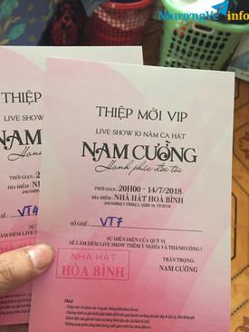 Ảnh Bán cặp vé mời VIP liveshow Nam cường tối nay siêu rẻ