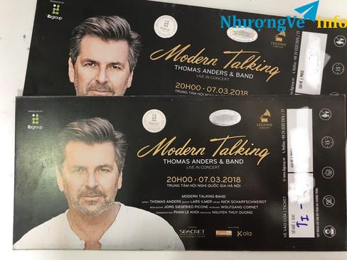 Ảnh Pass lại cặp vé hạng Supper Vip đêm nhạc Modern talking