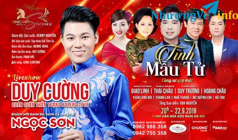 Ảnh LIVE SHOW DUY CƯỜNG_QUÁN QUÂN THẦN TƯỢNG BOLERO