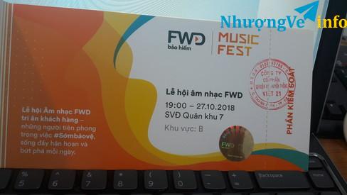 Ảnh Bán vé xem  ca nhạc FWD