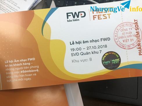 Ảnh Vé đại nhạc hội FWD 27/10 (Khu B)