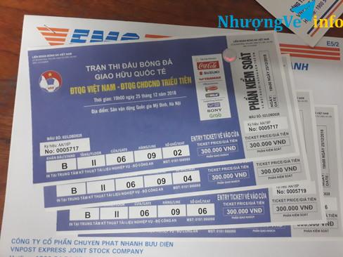 Ảnh BÁN VÉ BD TRẬN VN- TRIỀU TIÊN KHÁN ĐÀI BII CỬA 6GIÁ 600K/CẶP